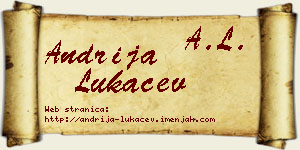Andrija Lukačev vizit kartica